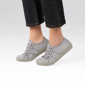 Biankina St. Tropez Organic Vegan Cotton Canvas Sneakers‎ Ash Grey Womens Size 8